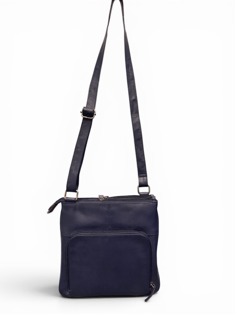 New Hotter Harriet Soft Leather Cross Body With Zippers 8 Packets & 8 Card Slots